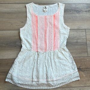 Anthropologie One September Lace Tank Top